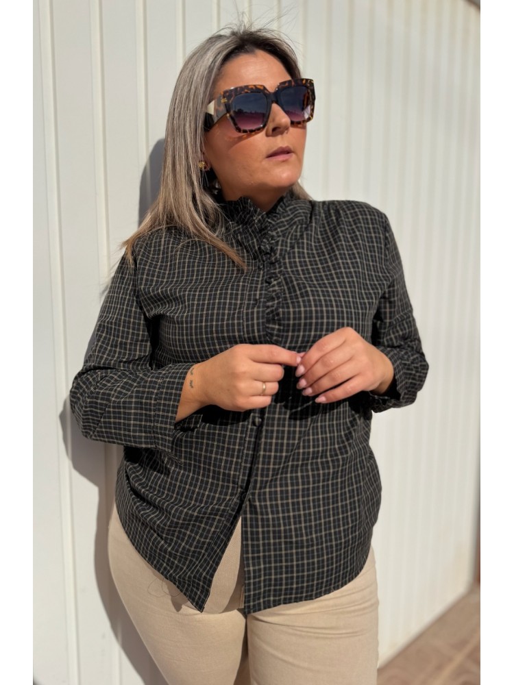 Camisa Vichy Volante