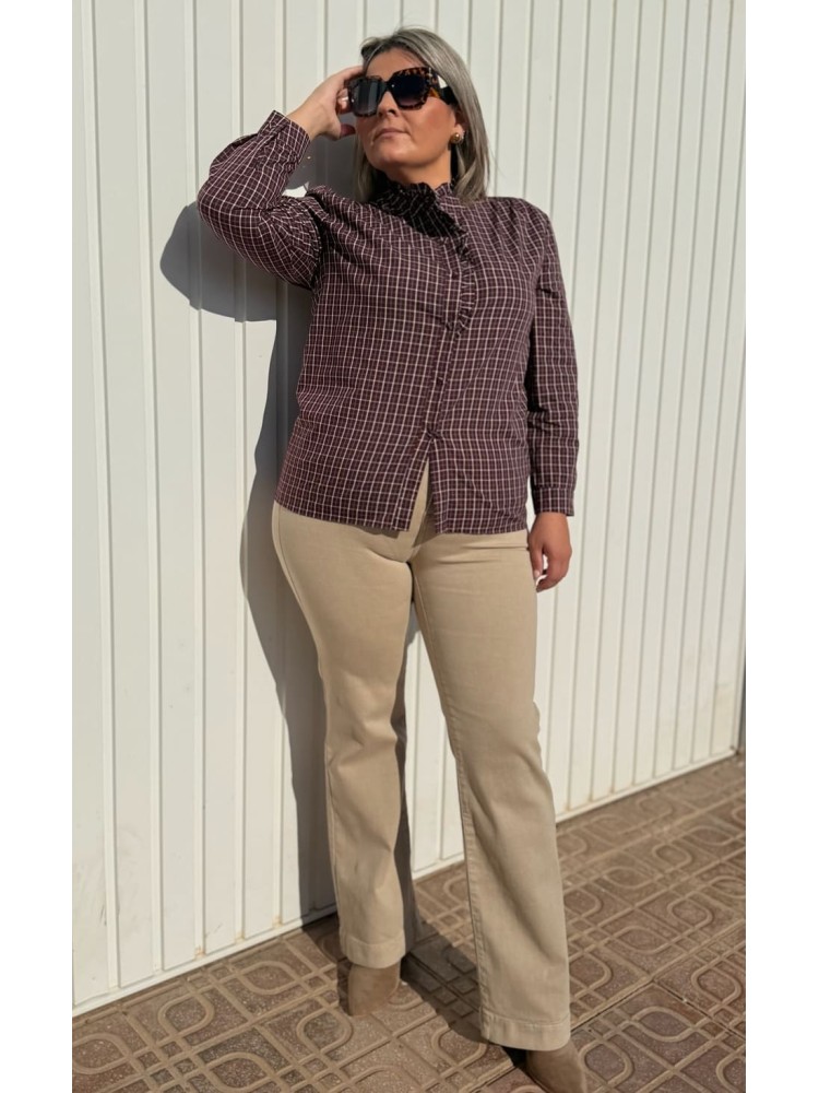 Camisa Vichy Volante