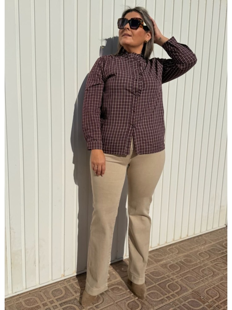 Camisa Vichy Volante