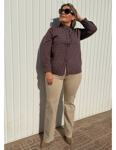 Camisa Vichy Volante