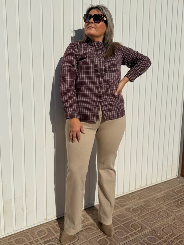 Camisa Vichy Volante