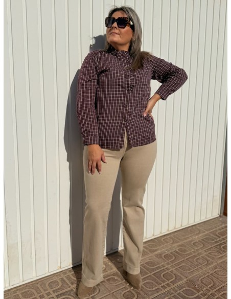 Camisa Vichy Volante