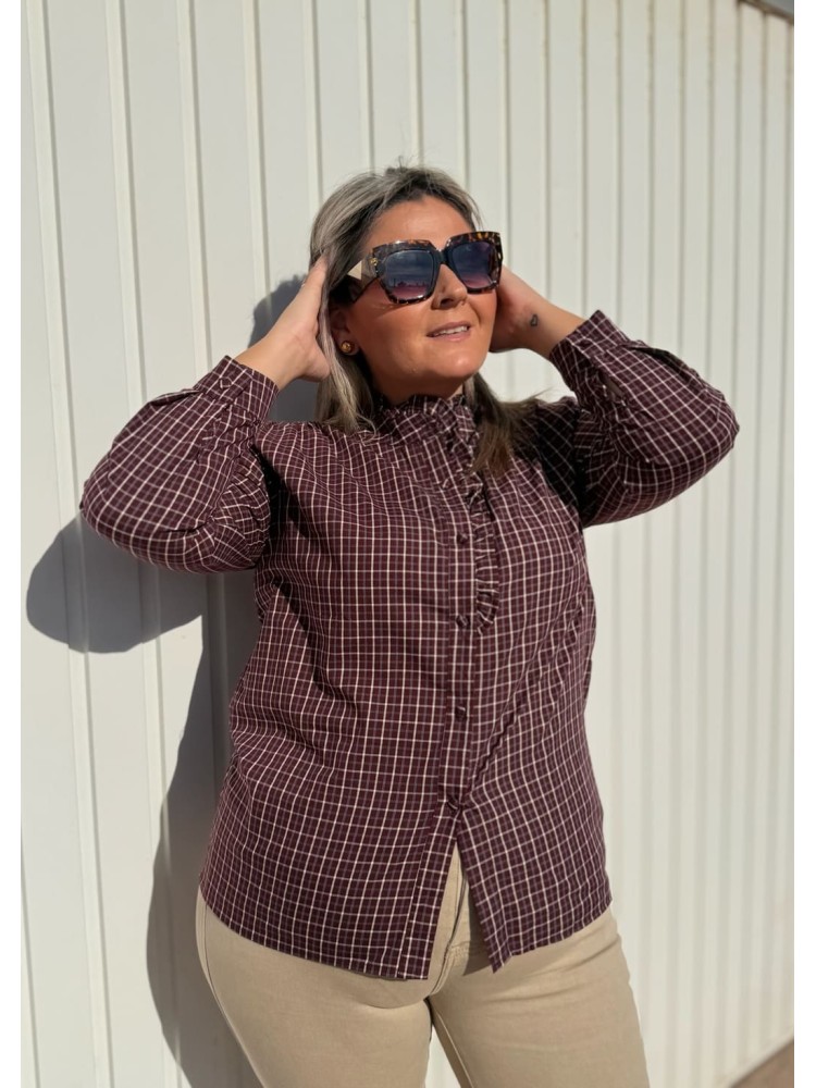 Camisa Vichy Volante