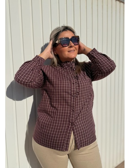 Camisa Vichy Volante