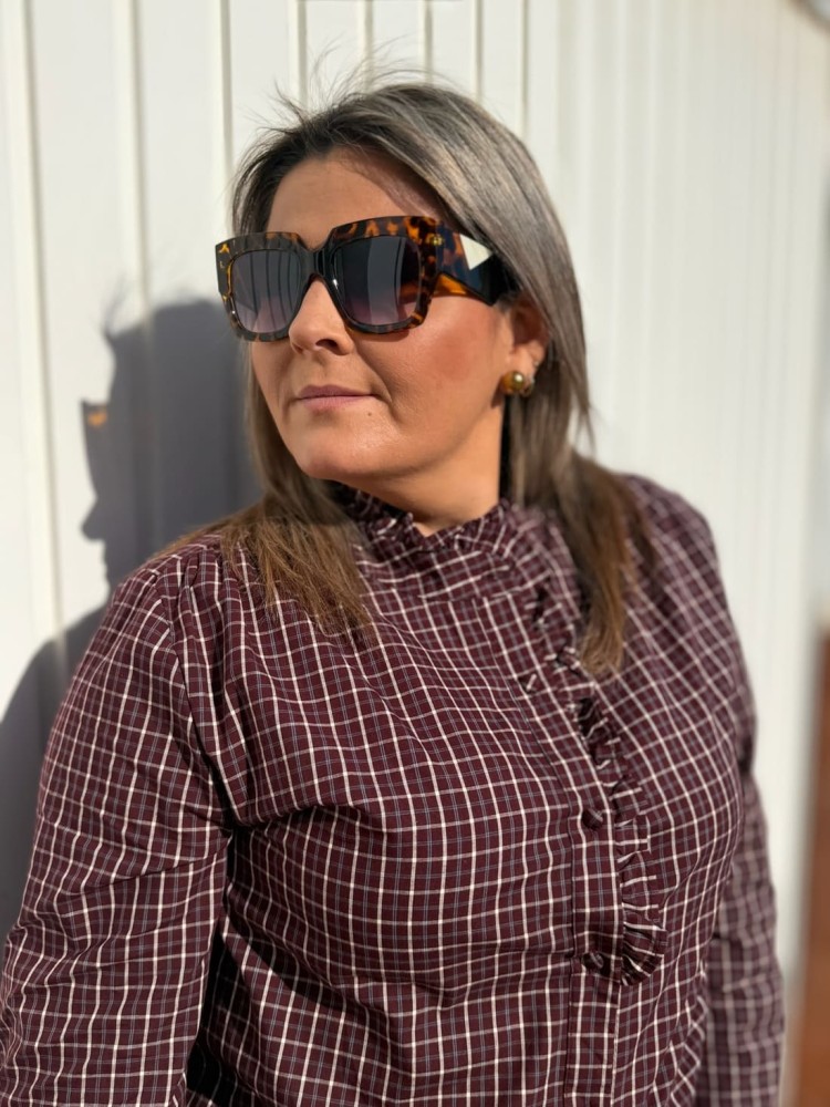 Camisa Vichy Volante