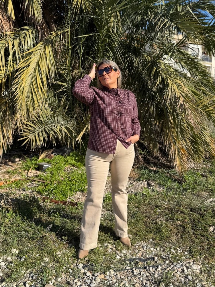 Camisa Vichy Volante