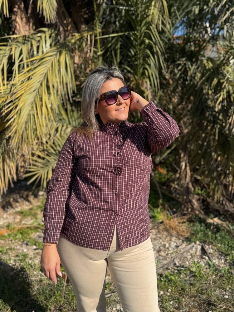 Camisa Vichy Volante