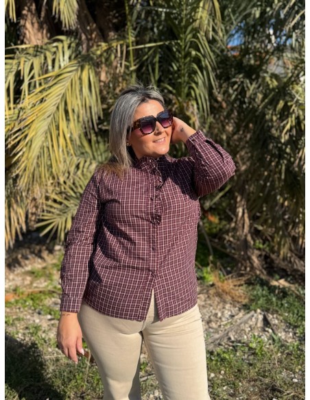 Camisa Vichy Volante