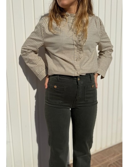 Camisa Vichy Volante