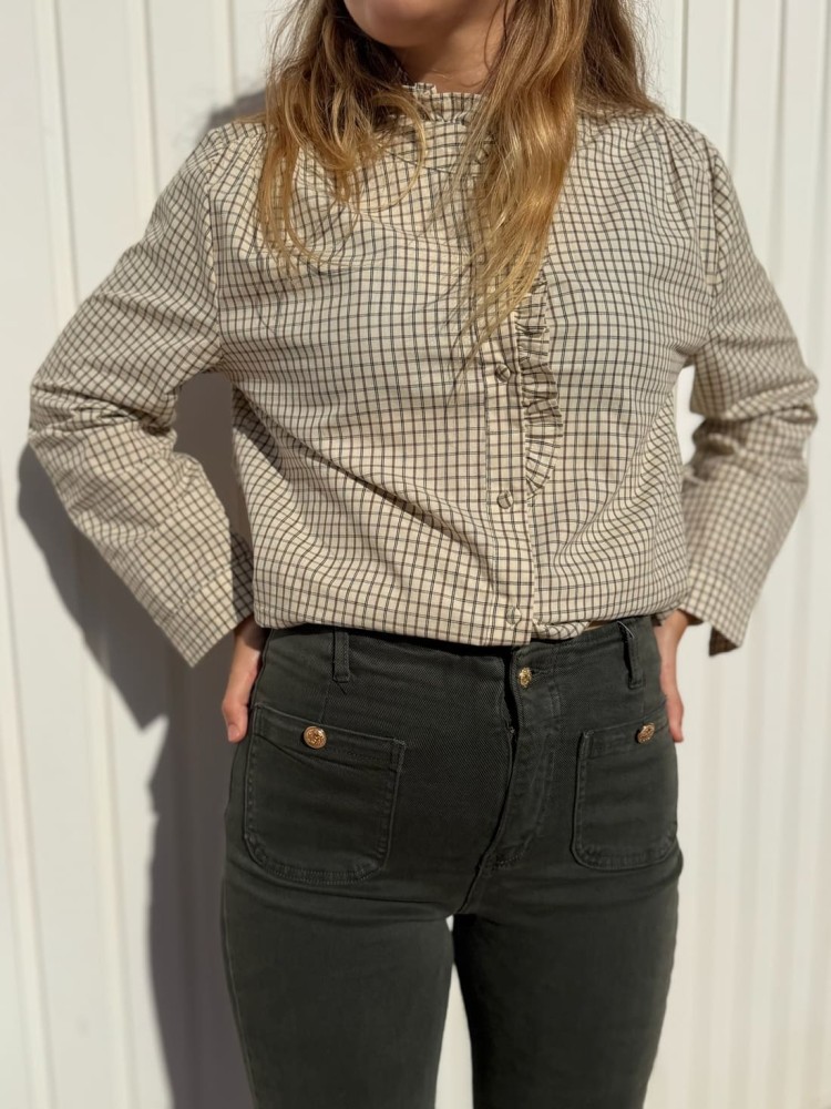 Camisa Vichy Volante