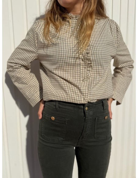 Camisa Vichy Volante