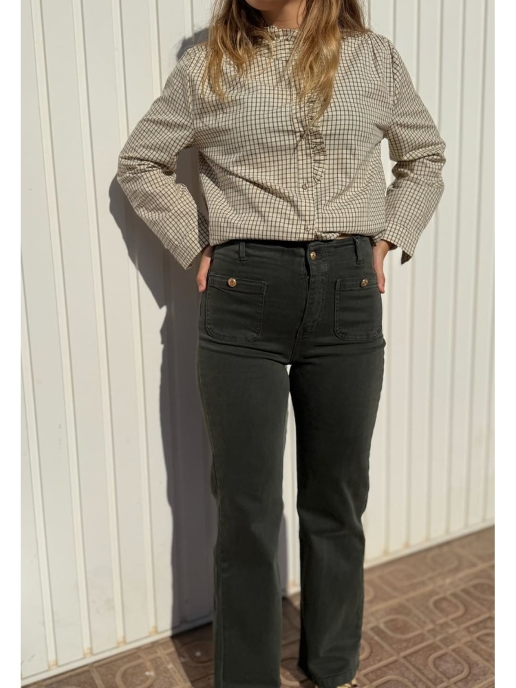 Camisa Vichy Volante