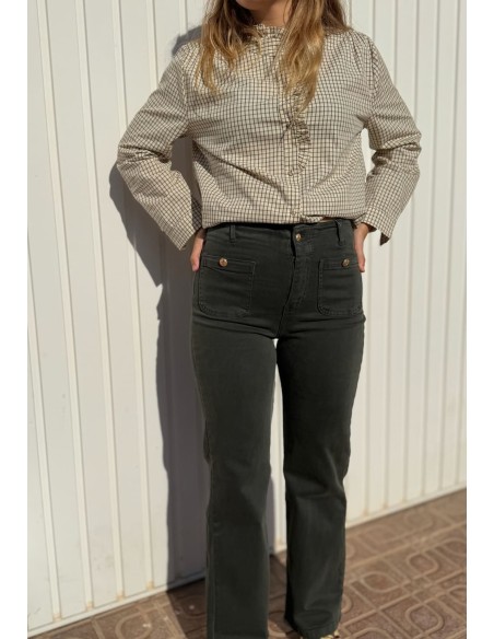 Camisa Vichy Volante