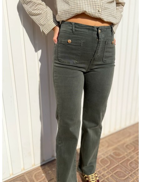 Pantalón Verde Bolsillo