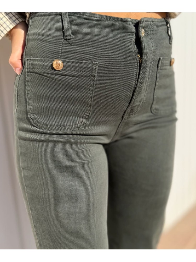 Pantalón Verde Bolsillo