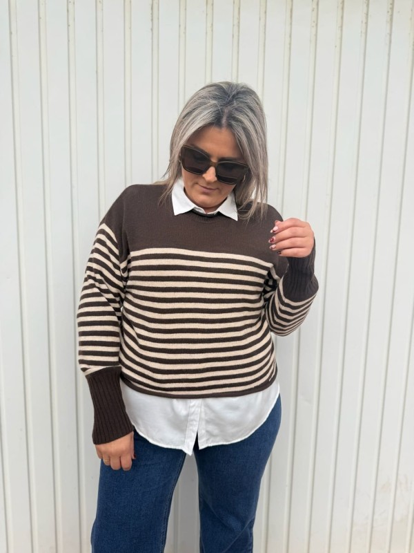 Jersey Rayas Chocolate 2