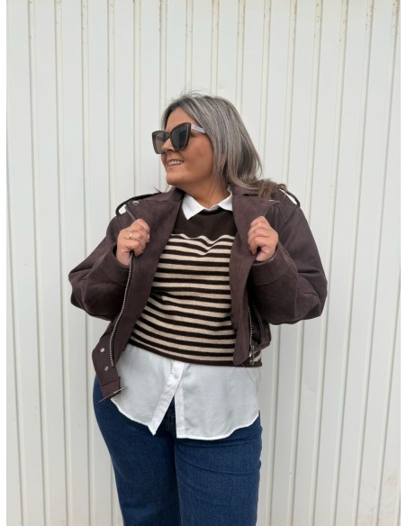 Jersey Rayas Chocolate