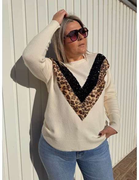 Jersey Leopardo Lentejuelas