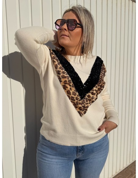Jersey Leopardo Lentejuelas