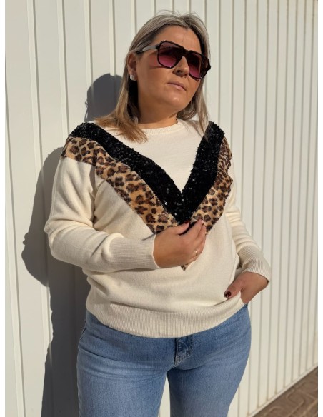 Jersey Leopardo Lentejuelas