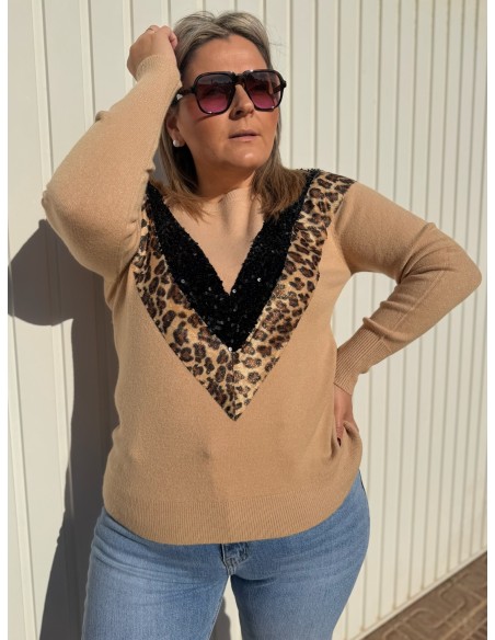 Jersey Leopardo Lentejuelas