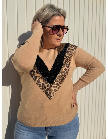 Jersey Leopardo Lentejuelas