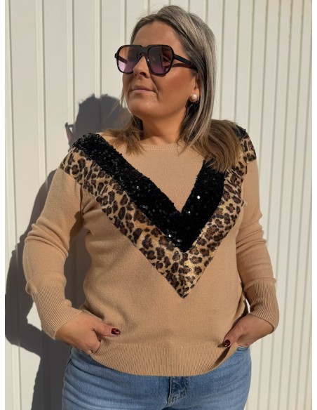 Jersey Leopardo Lentejuelas