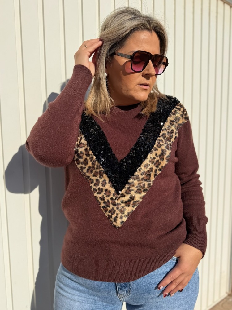 Jersey Leopardo Lentejuelas