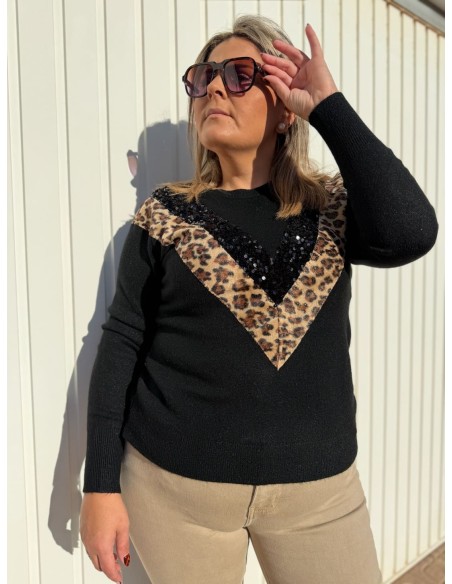 Jersey Leopardo Lentejuelas