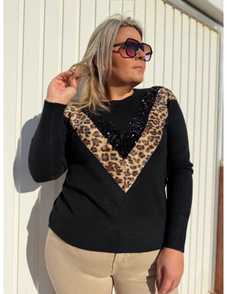 Jersey Leopardo Lentejuelas