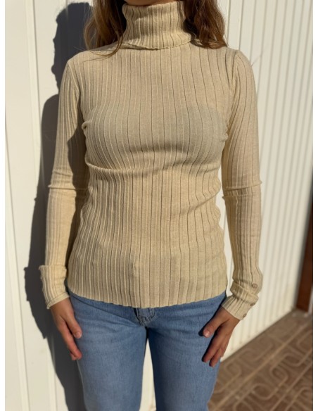 Suéter Canalé Cuello Alto