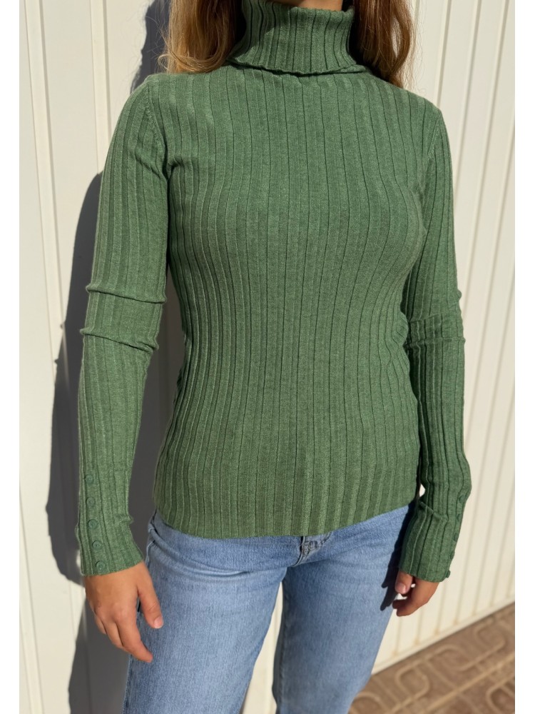 Suéter Canalé Cuello Alto