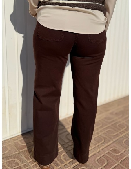 Pantalón Botones Chocolate