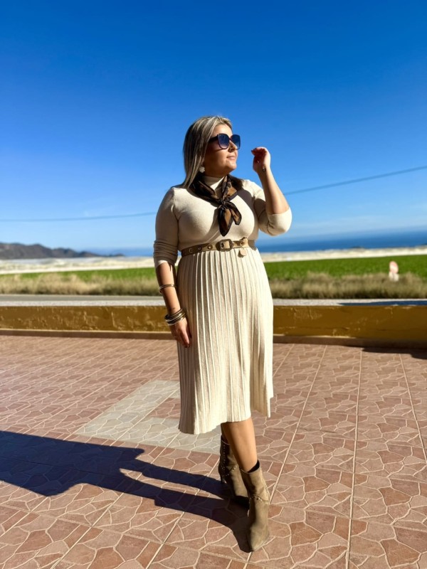 Vestido Punto Pliegues