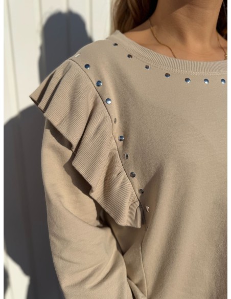 Sudadera Tachuelas Volante