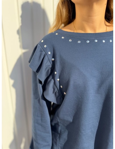 Sudadera Tachuelas Volante