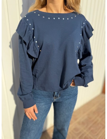 Sudadera Tachuelas Volante