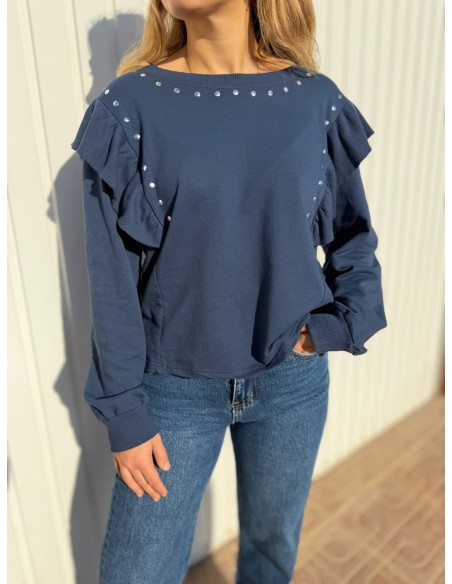 Sudadera Tachuelas Volante