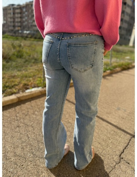 Pantalón Widleg Tachuelas