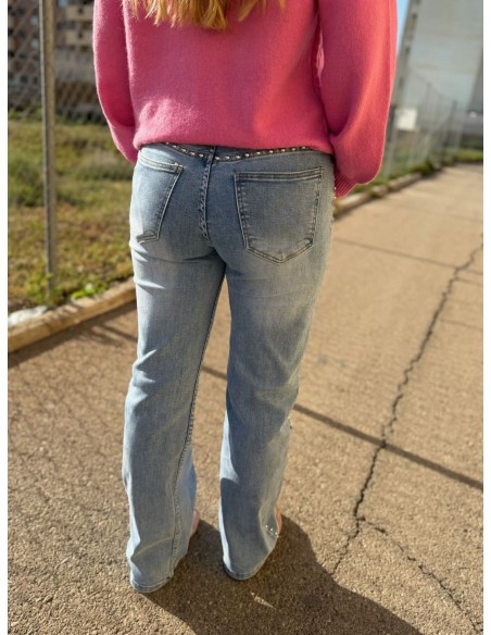 Pantalón Widleg Tachuelas