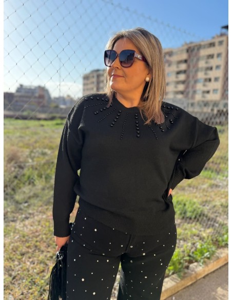 Pantalón Widleg Piedras