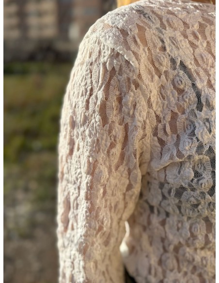 Camiseta Encaje Blanca