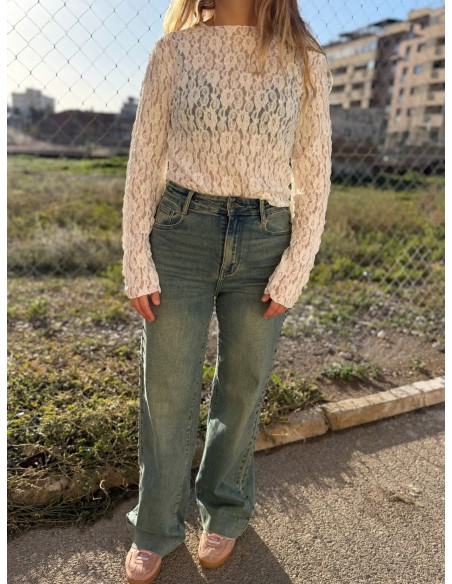 Pantalón Tachuelas Desgastado