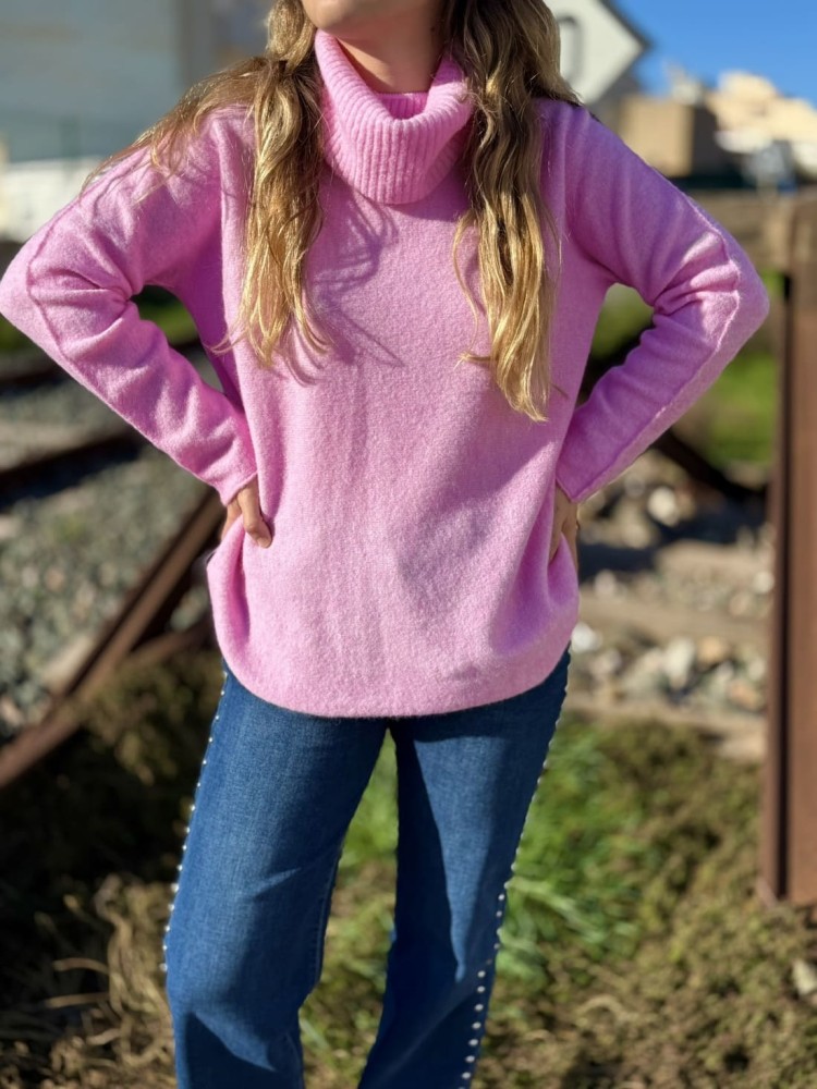 Jersey Cuello Rosa