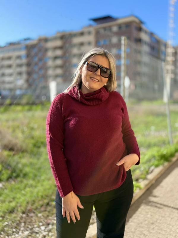 Jersey Cuello Granate