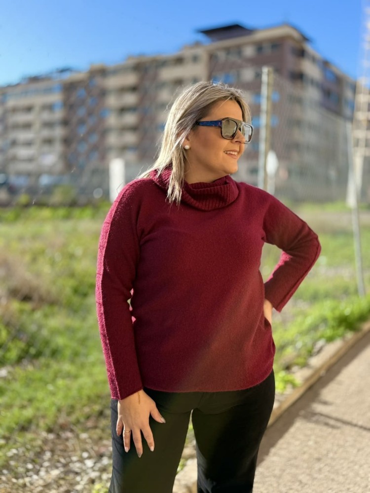 Jersey Cuello Granate