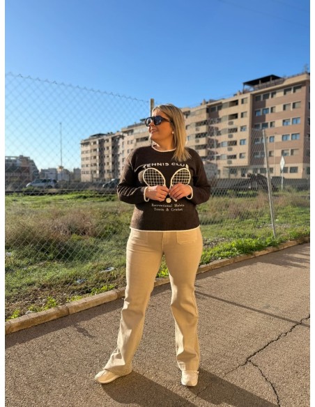 Pantalón Bolsillos Beige