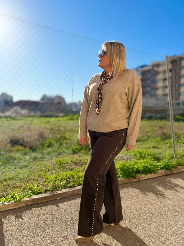 Pantalón Tachuelas Marrón