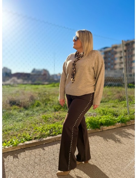 Pantalón Tachuelas Marrón