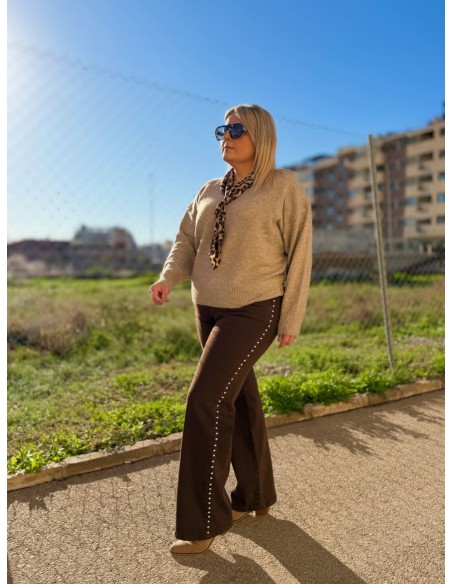 Pantalón Tachuelas Marrón
